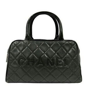 Chanel Bowling Bag Black Leather Handbag